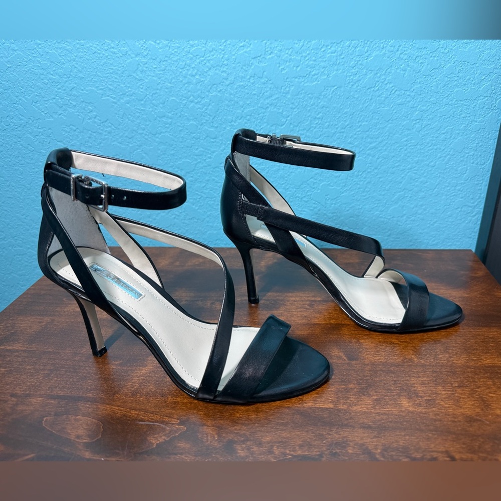 BCBGeneration Black Strappy Heels Size 6.5 - Picture 2 of 7